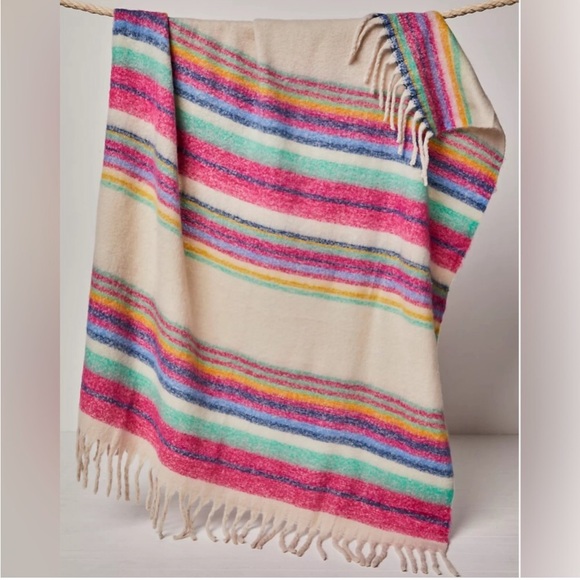 FREE PEOPLE SKYE STRIPE BLANKET - Picture 1 of 4